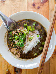 Rice noodle soup with Stewed pork