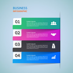 Modern infographics options banner. Vector.