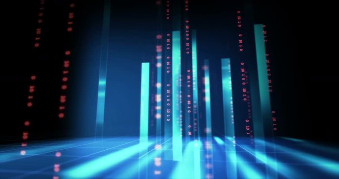 futuristic digital code number abstract background, represent  coding technology and programming languages.Loopable 4k footage.

