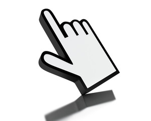 3d Computer mouse hand cursor