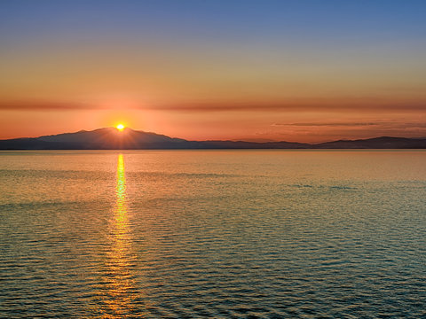 Sunset in Kinira, Thasos