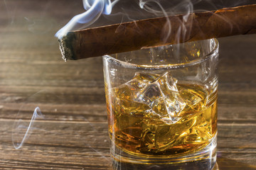 whiskey and cigar