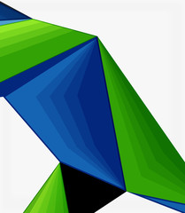 Low poly geometric 3d shape background