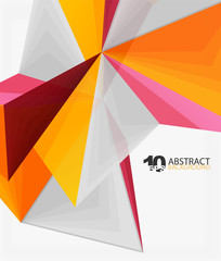 Fototapeta premium 3d triangle polygonal abstract vector