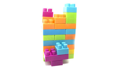 image of toy Bricks block on isolated