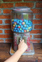 antique thai candy in dozen, input coin for twist and got something in egg.