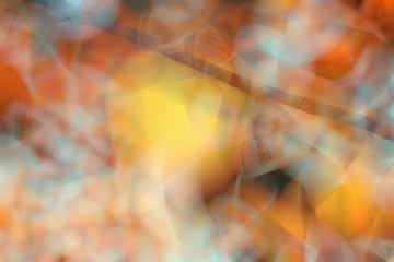 Orange abstract background blurred round objects