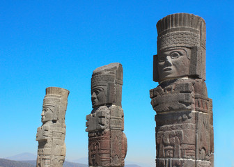 Toltec Atlantes, Tula de Allende, Hidalgo state, Mexico