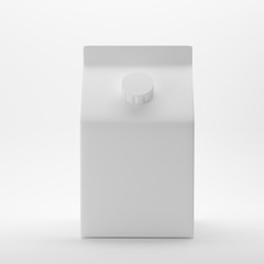 packaging for Milk Or Juice,  Carton Packages On Isolated White Background.Ready For Your Presentation,  3D Illustration