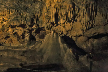 Caves and cave formations in the canyon of the river next to Bor in Serbia