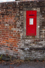 Victorian Letter Box in Garden Wall