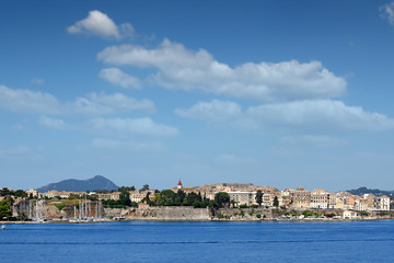 Fototapeta premium old Corfu town summer season Greece