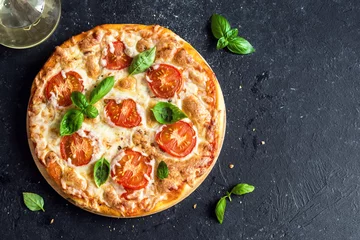 Crédence de cuisine en verre imprimé Pizzeria Pizza Margarita