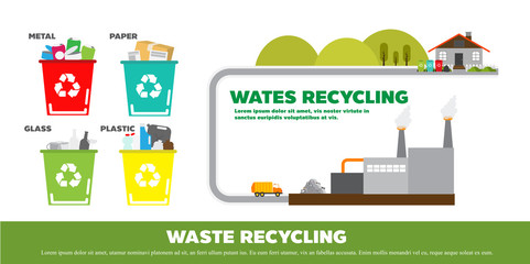 Waste recycling infographic - 154934146