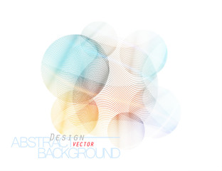 Abstract circular dots style vector wallpaper on a white background
