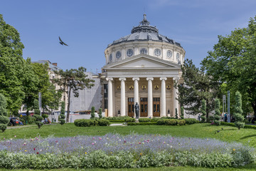 The Romanian Athenaeum (Romanian: Ateneul Român) is a concert hall in the center of Bucharest, Romania