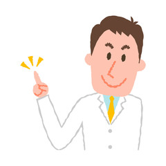 vector illustration of a young male pharmacist