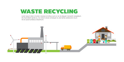 Waste recycling info-graphic - 154935740