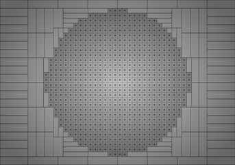 Gray technological background with tiles, Reactor cover, vector illustration
