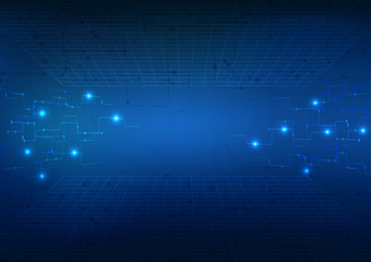 vector background abstract technology communication data Science