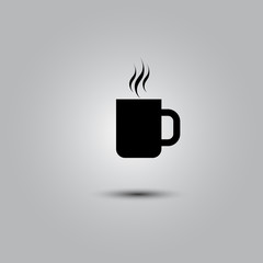 Black coffee cup icon