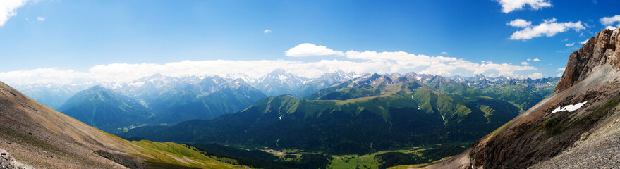A beautiful view of the mountains of the Caucasus.