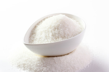 white sugar isolated white background