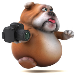 Naklejka premium Fun bulldog - 3D Illustration