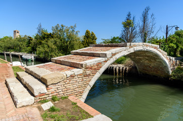Fototapeta premium devil's bridge in Torcello island, venetian lagoon, italy