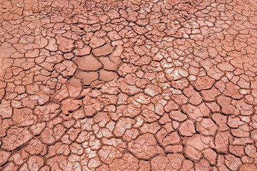 Dry cracked soil