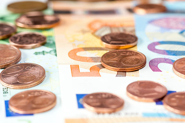 Euro currency, selective focus