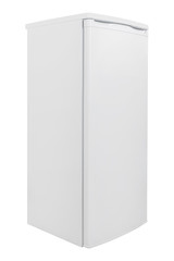 White refrigerator isolated on white background