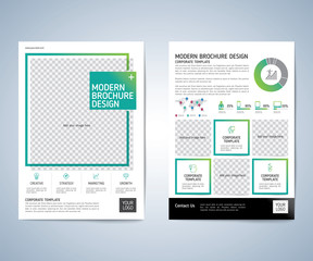 Business brochure flyer design layout template. Business brochure, leaflet, flyer, magazine cover design template vector.layout education annual report A4 size.