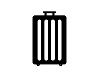 Black plastic suitcase