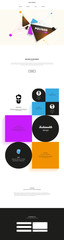 Colorful Abstract One Page Website with Abstract Header