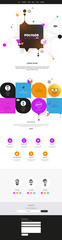 Colorful Abstract One Page Website with Abstract Header