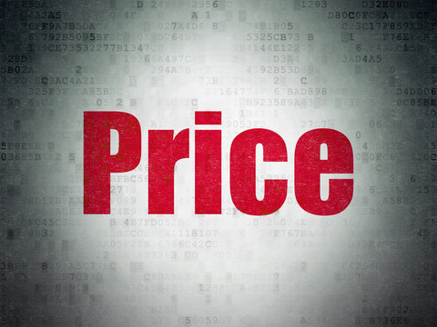 Marketing concept: Price on Digital Data Paper background