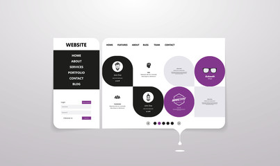Abstract User Interface Vector Design.