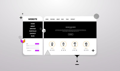 Abstract User Interface Vector Design.