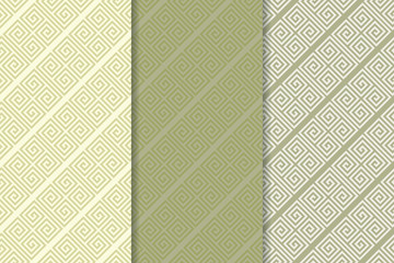 Geometric seamless pattern. Green abstract background with square shape elements