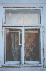 Window of an old house in the village.