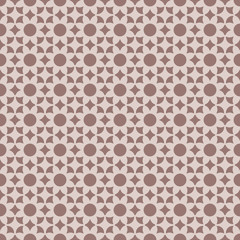 Brown seamless pattern. Floral abstract background