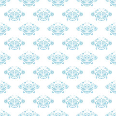 Floral seamless pattern. Blue and white abstract background