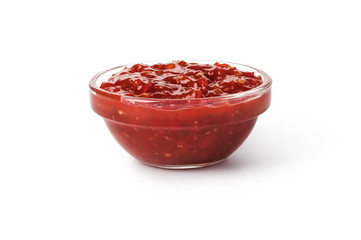 Bowl with salsa sauce