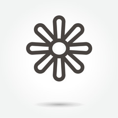 flower icon. sign design vector. illustration. on white background. logo