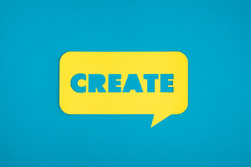 Create word cut-out in yellow cloud