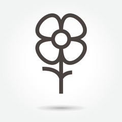 Obraz premium flower icon. sign design vector. illustration. on white background. logo