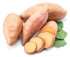 Sweet potato. Isolated on a white background.