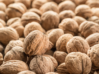Walnuts. Food background.
