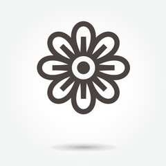 flower icon. sign design vector. illustration. on white background. logo